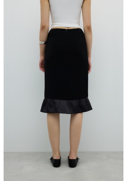 Volan Detaylı Tüp Etek Siyah K2615049_001 fiyatları