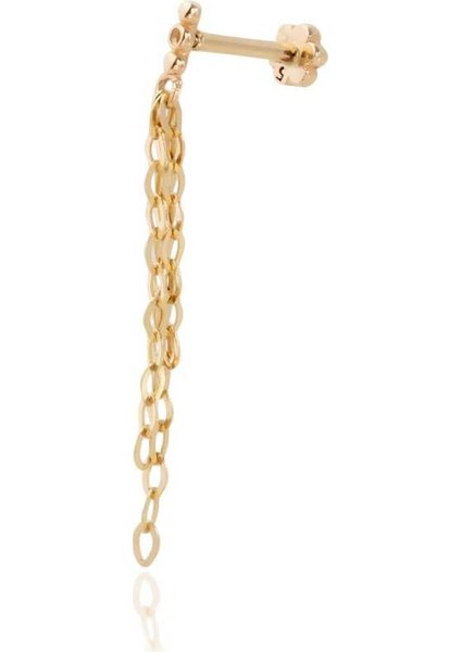 Dikey Top Ucunda Sallantılı Zincir Tragus Piercing