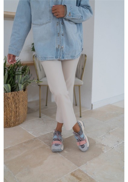 Brecka Kadin Gri Siyah Sneakers indirimleri