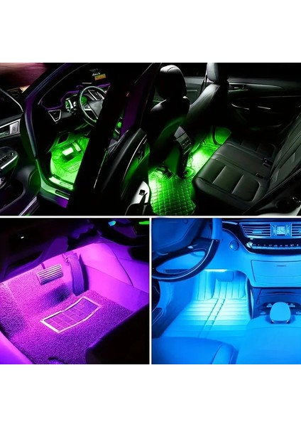 Araç Içi Sese Duyarlı Ayak Altı LED Aydınlatma Kumandalı Rgb