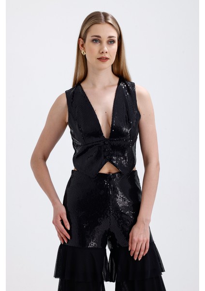 Astarlı Pulpayet Abiye Yelek | YLK36096 fiyatları