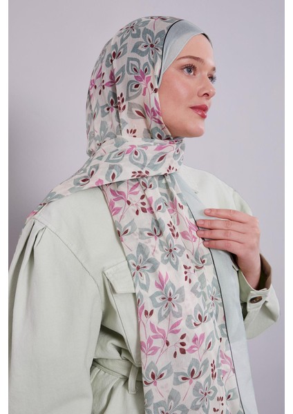 Çağla Yeşili Çiçek Desenli Vivian Şal fiyatları