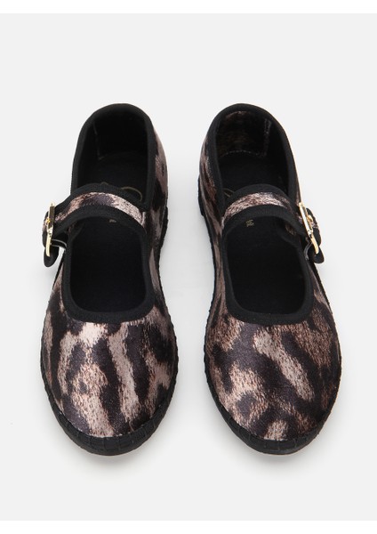 Alicia Leopar Kadın Düz Balerin Ayakkabı fırsatları
