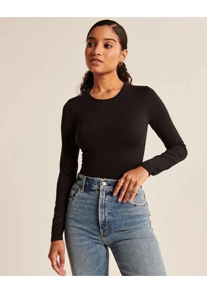 Kadın Uzun Kollu Bisiklet Yaka Süprem Bluz fiyatları