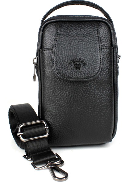 Erkek Kapaklı Çok Bölmeli El ve Omuz Çantası