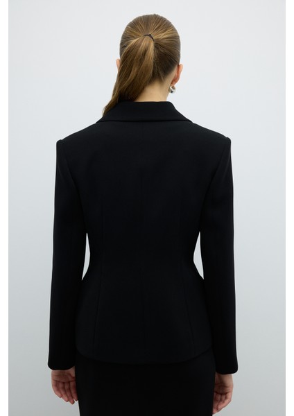 Erkek Yaka Düğmeli Ceket Siyah K2616022_001 fiyatları