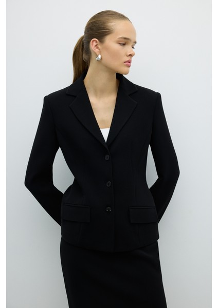 Erkek Yaka Düğmeli Ceket Siyah K2616022_001 fırsatları