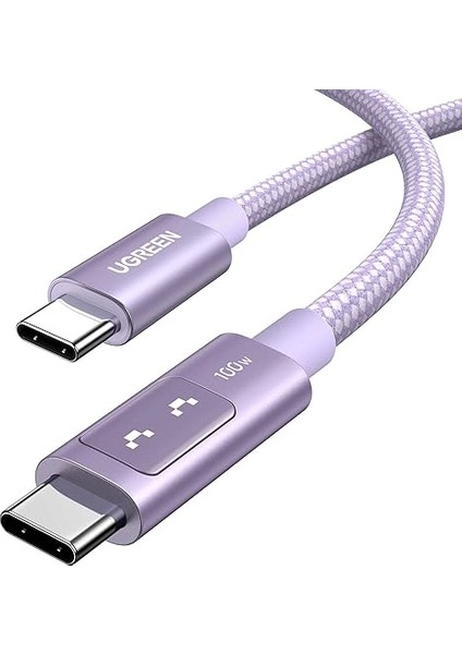 Uno Usb-C 100W 5A Qc Pd Örgülü Hızlı Şarj Kablosu, 1 Metre, Mor, 65092 fiyatları