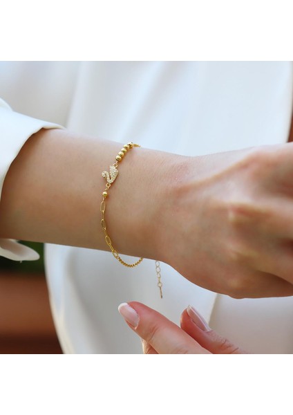 Kuğu Trend Gümüş Bileklik