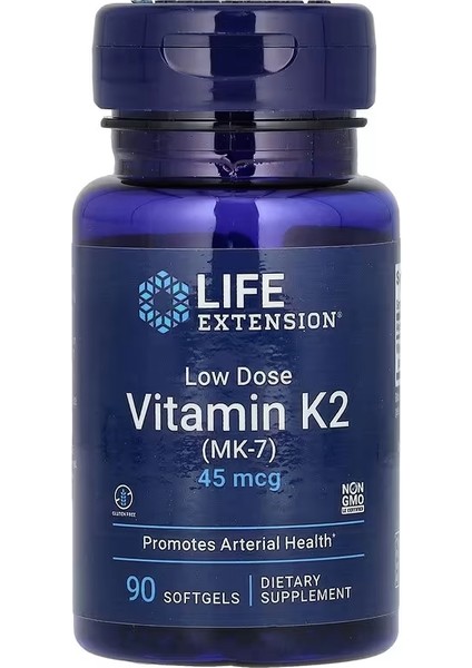 Low Dose Vitamin K2 (Mk-7) 45 Mcg 90 Softgels