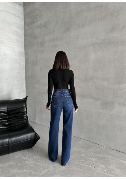 Kadın Likralı Palozo Pantolon Koyu Yeşil modelleri