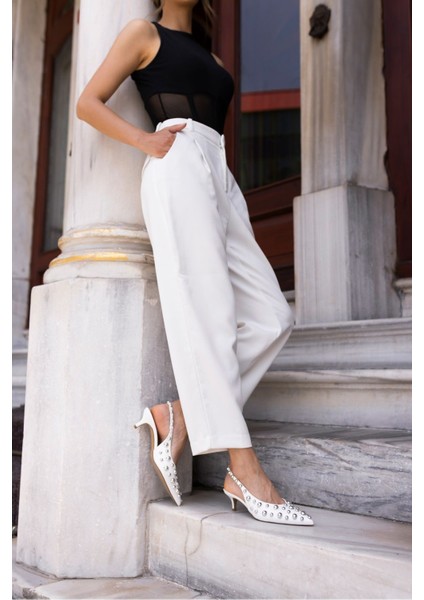 Champini Kadın Beyaz Rugan Özel Dizayn Mini Topuklu Ayakkabi fiyatları