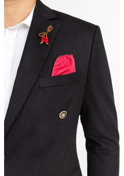 Erkek Suet Blazer Ceket – Şık Düğmeli Takım Elbise Üstü Slim Fit Model indirimleri