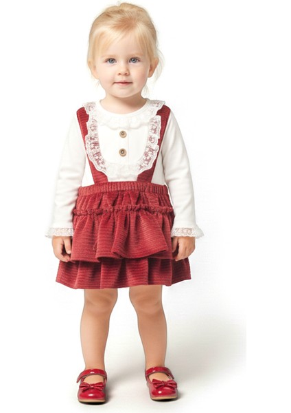 Kız Bebek Kız Çocuk Doğum Günü Parti Düğün Kadife Salopet Slopet Dantelli Uzun Kol Salopet indirimleri