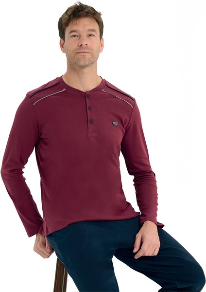 Over Sleep 2204 Erkek Kışlık Battal Interlok Pijam