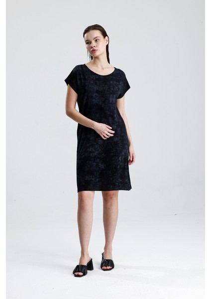 Likralı Viskon Mini Viskon Elbise | BLZ36387 Siyah Batik fiyatları