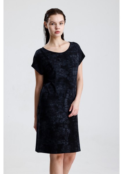 Likralı Viskon Mini Viskon Elbise | BLZ36387 Siyah Batik fırsatları