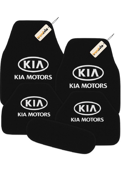Kia Motors Halı Oto Paspas Seti 5 Parça – Suya Dayanıklı, Kaymaz, Kolay Temizlikli Araç Paspası