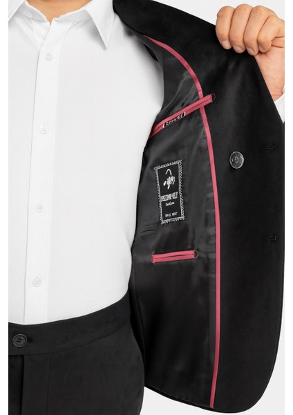 Erkek Suet Blazer Ceket – Şık Düğmeli Takım Elbise Üstü Slim Fit Model