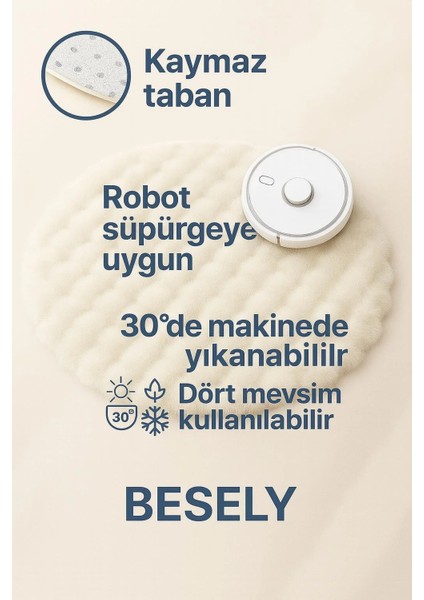 2'li Açıkgri Yuvarlak Yumuşak Kaymaz Taban Peluş Yıkanabilir Banyo Oturma Odası HALI(60X60 ve 80X80) fırsatları