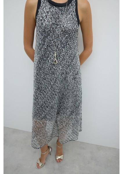 Halter Yaka Midi Boy Elbise Standart Renk K2611511_089 fırsatları