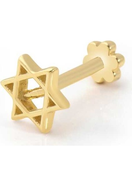 Altı Köşeli Yıldız Tragus Piercing