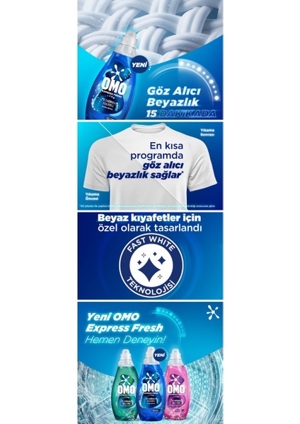Express Fresh Ultra Beyaz Sıvı Çamaşır Deterjanı 1480 ml x 4 Adet fırsatları