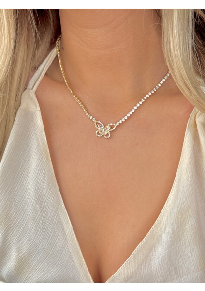 Çelik Dönmeyen Su Yolu Kolye Zirkon Taşlı Kolye fiyatları