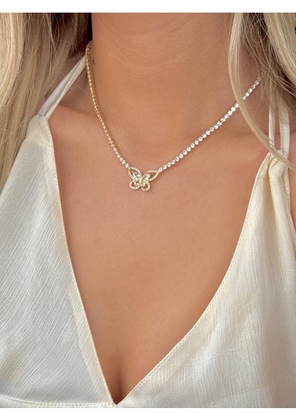 Çelik Dönmeyen Su Yolu Kolye Zirkon Taşlı Kolye fırsatları