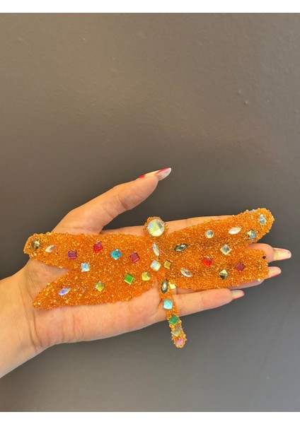 Ütü Ile Yapışan Taşlı Turuncu Yusufcuk Arma 18X10 cm modelleri