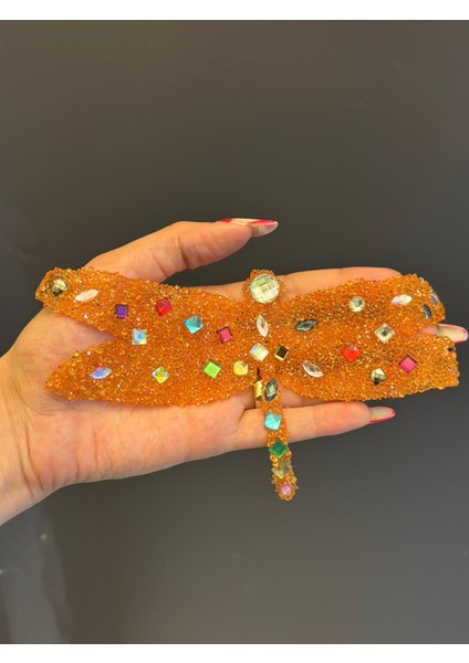 Ütü Ile Yapışan Taşlı Turuncu Yusufcuk Arma 18X10 cm fırsatları