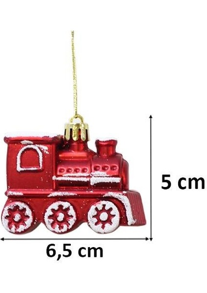 Yılbaşı Ağaç Süsü Tren Figürlü Kırmızı 5 cm 2'li Set fiyatları
