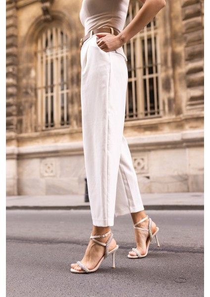 Nabba Kadın Gumus Taşli Abiye Sandalet fiyatları