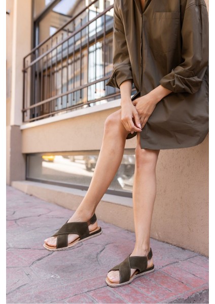 Palvin Kadın Siyah Suetn Sandalet