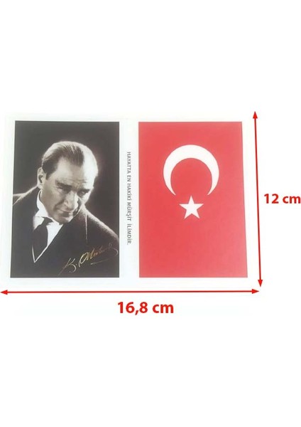 10 Adet Küçük Sticker Mustafa Kemal Atatürk, Türk Bayrağı, Hayatta En Hakiki Mürşit Ilimdir 3lü Etiket Seti fiyatları