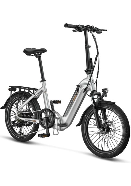 Kronos Elektrikli Katlanır Bisiklet 390H Hyd 20 Jant 7 Vites Silver