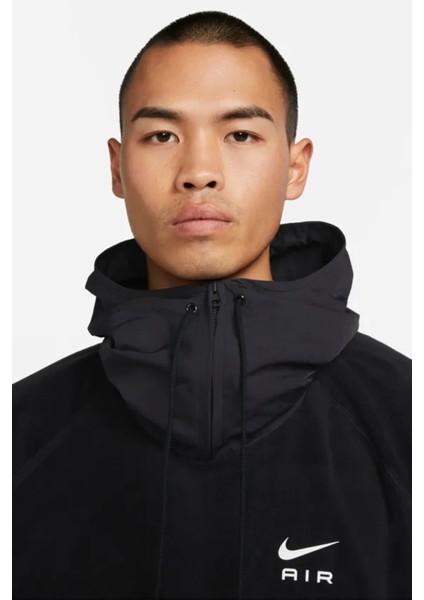 Air Winterized Terma Fit Pullover Loose Fit Mens Hoodie Erkek Bol Kesim Kapüşonlu Polar Sweatshirt Siyah fırsatları