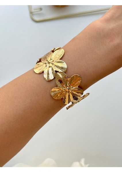 Çelik Kalın Kelepçe Bilezik Ayarlanabilir Kadın Erkek Unisex