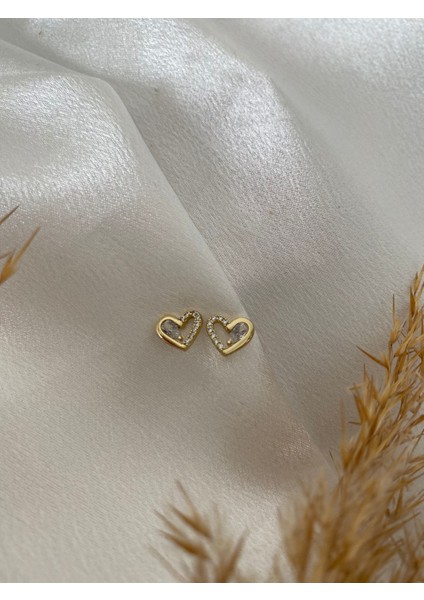 Kalp Xupıng Çelik Küpe