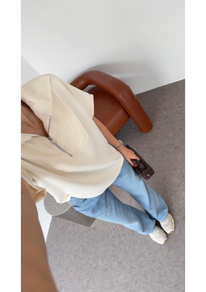 Kısa Kollu Modal Krem Sweat fiyatları