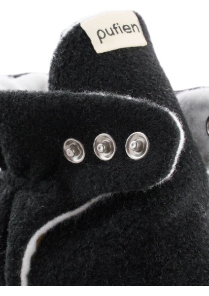 Siyah, Organik Pamuk Astarlı, Bebek Pandufu, Kaydırmaz Tabanlı Ilk Adım Ev Patiği