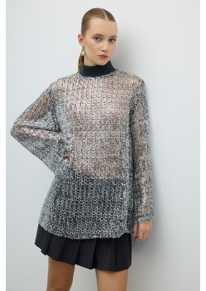 Ribana Yakalı Ispanyol Kol Tunik Standart Renk K2613304_089