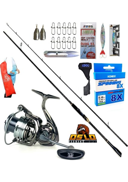 Prime 4000 244CM 6-32GR Oslo Zen Pro Karbon Spin Olta Takımı Seti
