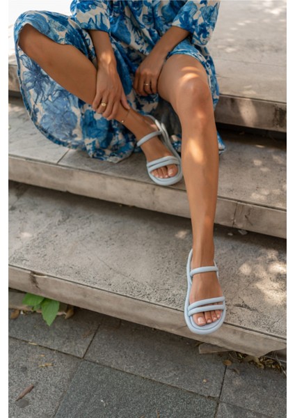 Marylan Kadin Altın Bantli Pofuduk Sandalet modelleri