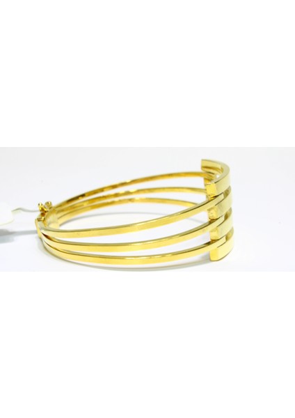 14 Ayar Altın 4 Sıralı Kaburga Kelepçe Bilezik 11.67 gr fırsatları