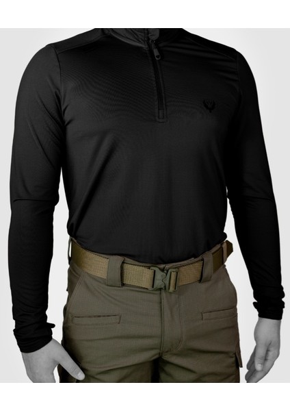Taktik Tshirt Uzun Kol Ilgın Siyah