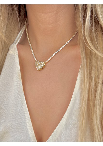 Çelik Dönmeyen Su Yolu Kolye Zirkon Taşlı Kolye fiyatları