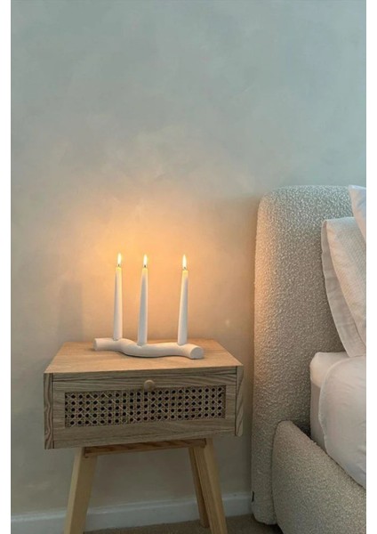 Dalga Şamdan Mumluk-3 Gözlü Yılan Şamdan Dekoratif Beton fiyatları