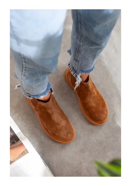 25KB-1065 Kadın Hakiki Deri Günlük Bot fırsatları