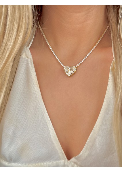 Çelik Dönmeyen Su Yolu Kolye Zirkon Taşlı Kolye modelleri